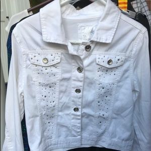 Justice Denim Jacket with stones size 18